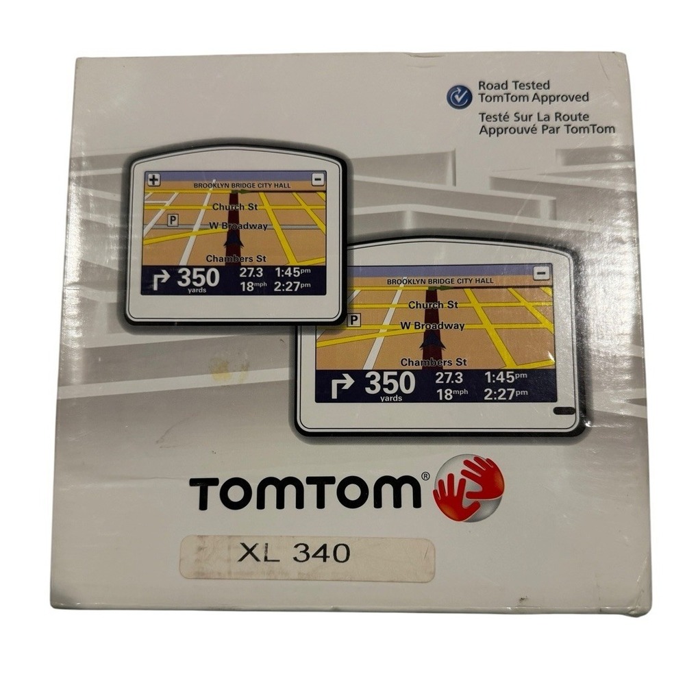 TomTom XL 340 GPS Navigation System New Open Box Complete w Accessories